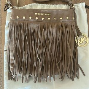 Michael Kors suede fringe crossbody